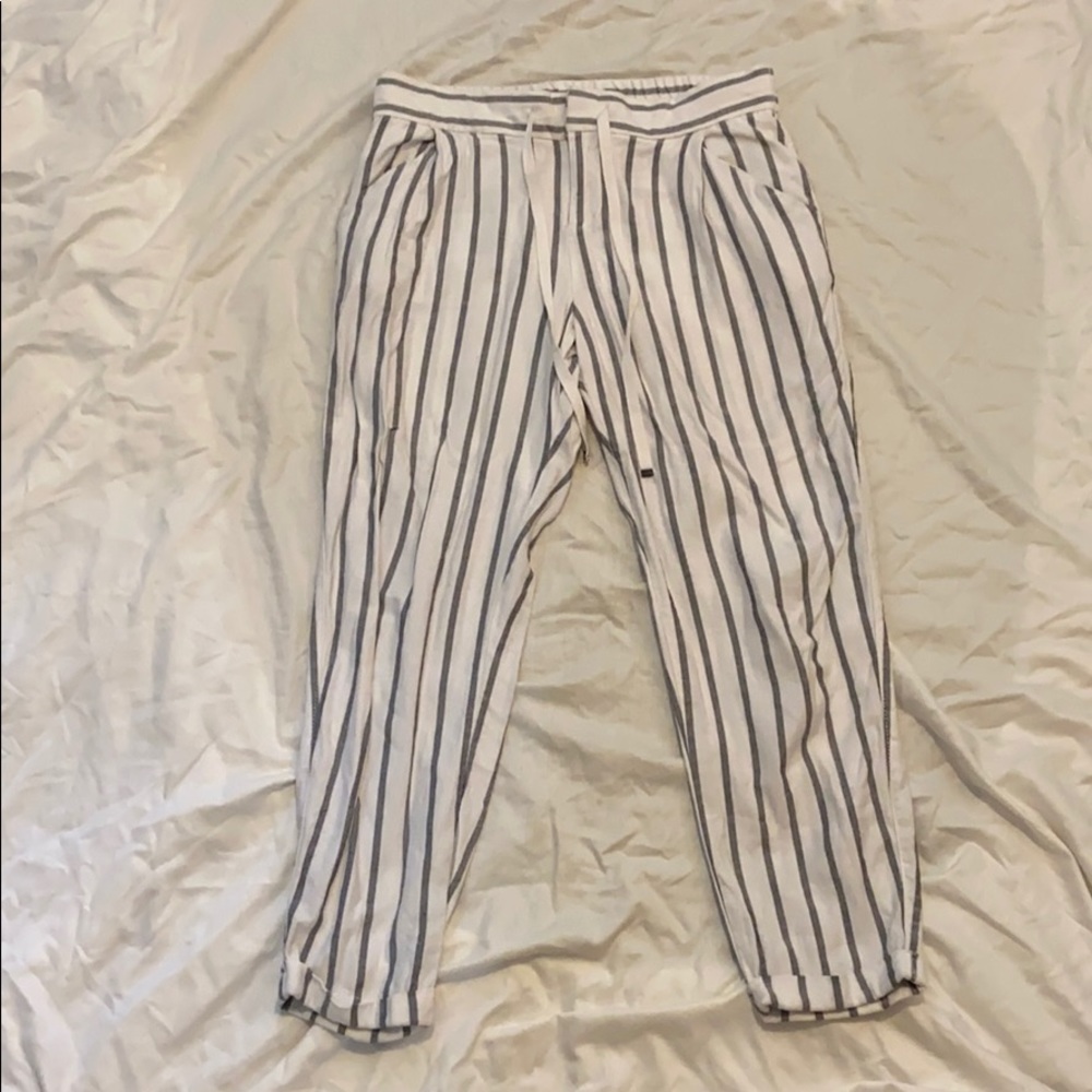 Old Navy blue and white striped pants